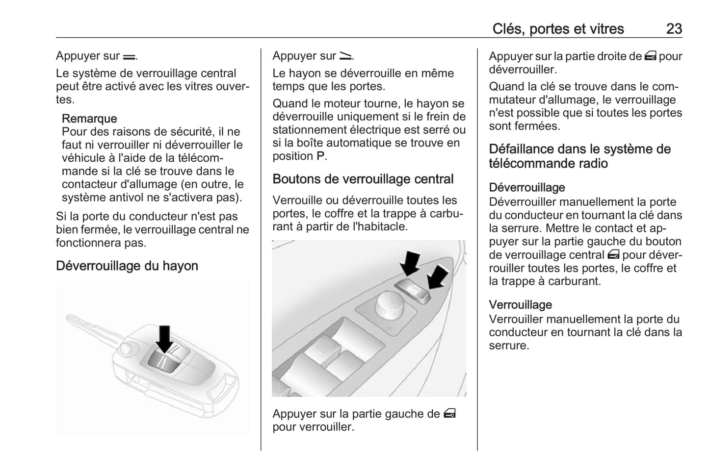 2016-2017 Opel Antara Owner's Manual | French