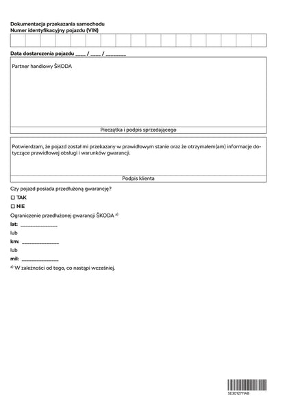 2020 Skoda Octavia Owner's Manual | Polish