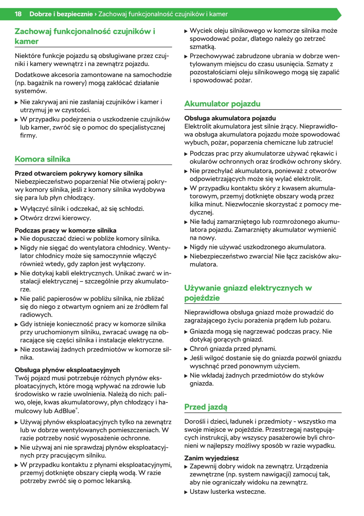 2020 Skoda Octavia Owner's Manual | Polish