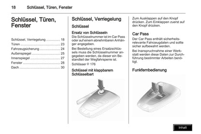 2009-2010 Opel Corsa Bedienungsanleitung | Deutsch
