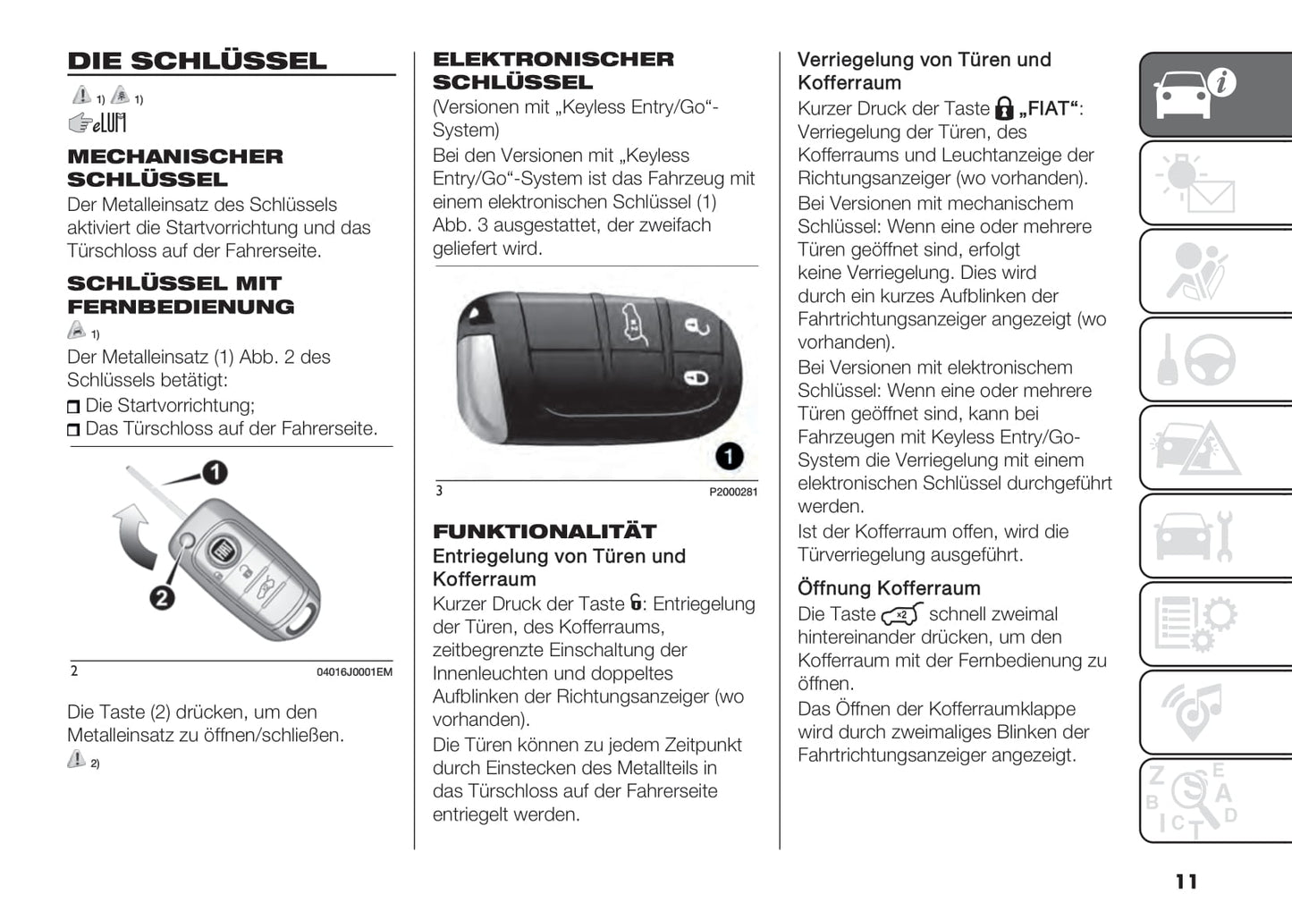 2020-2021 Fiat Tipo Owner's Manual | German