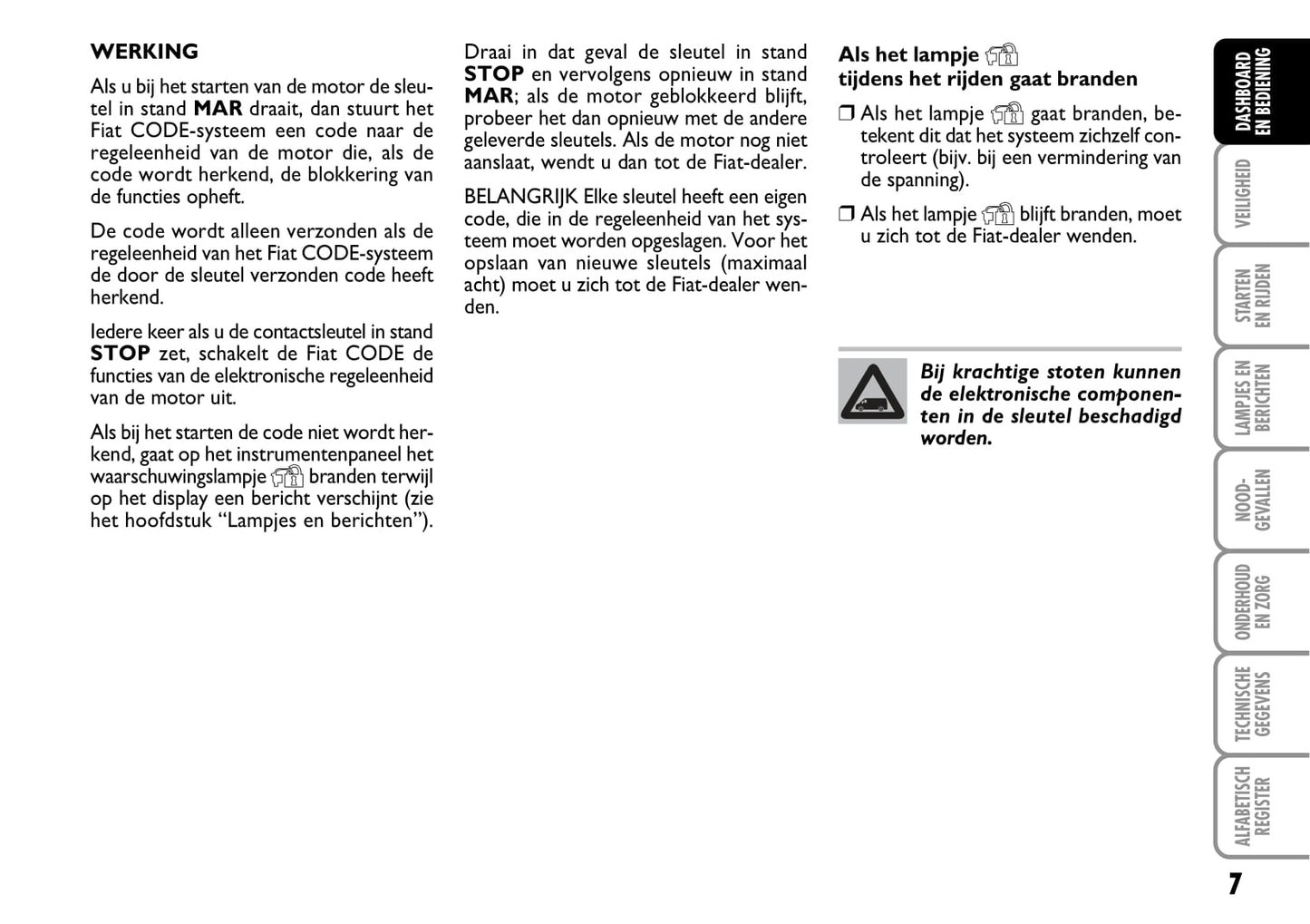 2007-2008 Fiat Ducato Bedienungsanleitung | Niederländisch