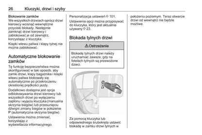 2019-2020 Opel Corsa Owner's Manual | Polish