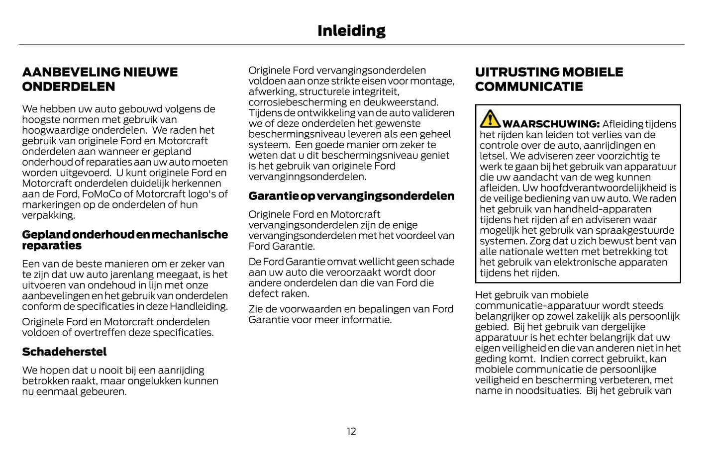 2021-2022 Ford Mondeo Gebruikershandleiding | Nederlands
