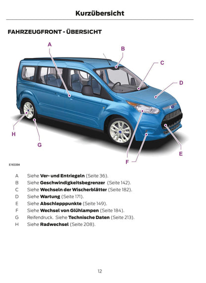 2014 Ford Tourneo Connect Gebruikershandleiding | Duits