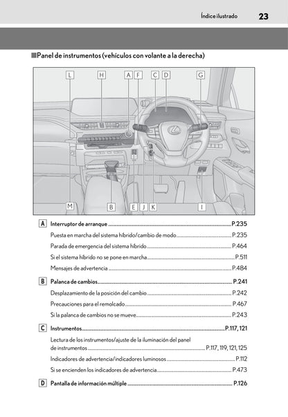 2018-2019 Lexus UX 200 Bedienungsanleitung | Spanisch