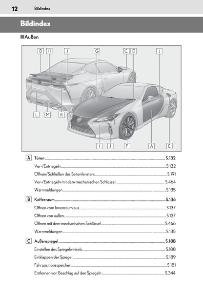2019-2020 Lexus LC 500/LC 500h Bedienungsanleitung | Deutsch