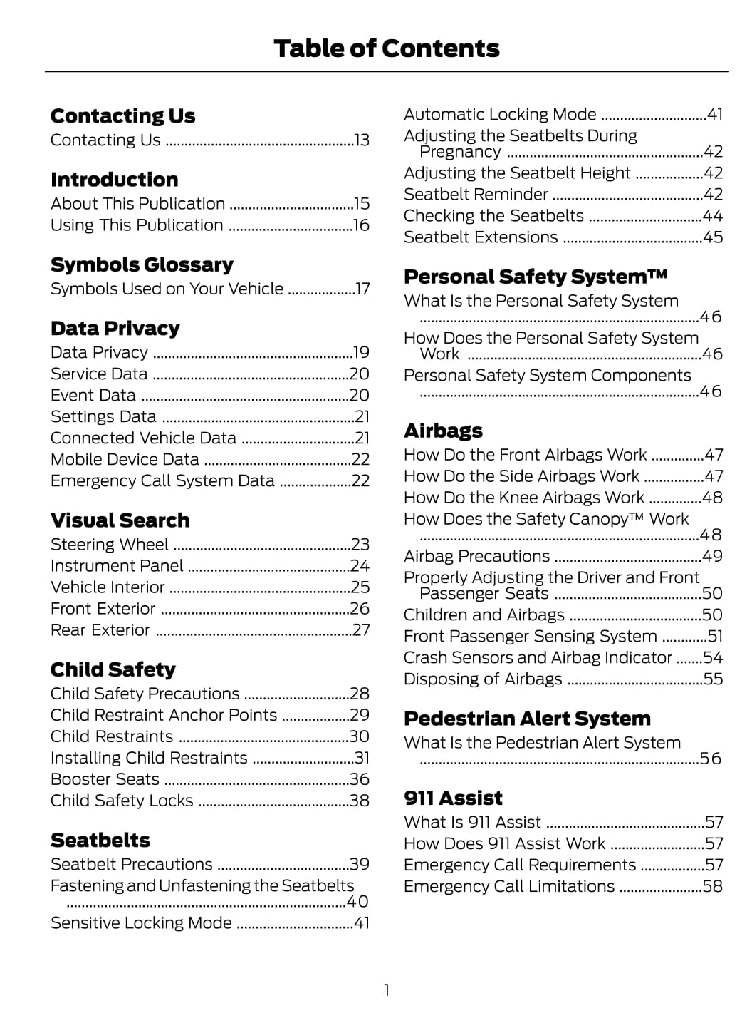 2021 Ford Mustang Mach-E Owner's Manual | English