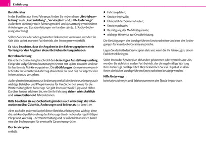 2010-2011 Skoda Octavia Tour I Owner's Manual | German