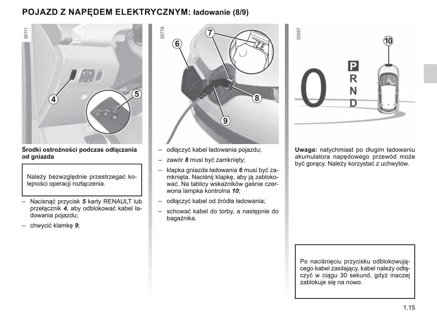 2018-2019 Renault Zoe Bedienungsanleitung | Polnisch