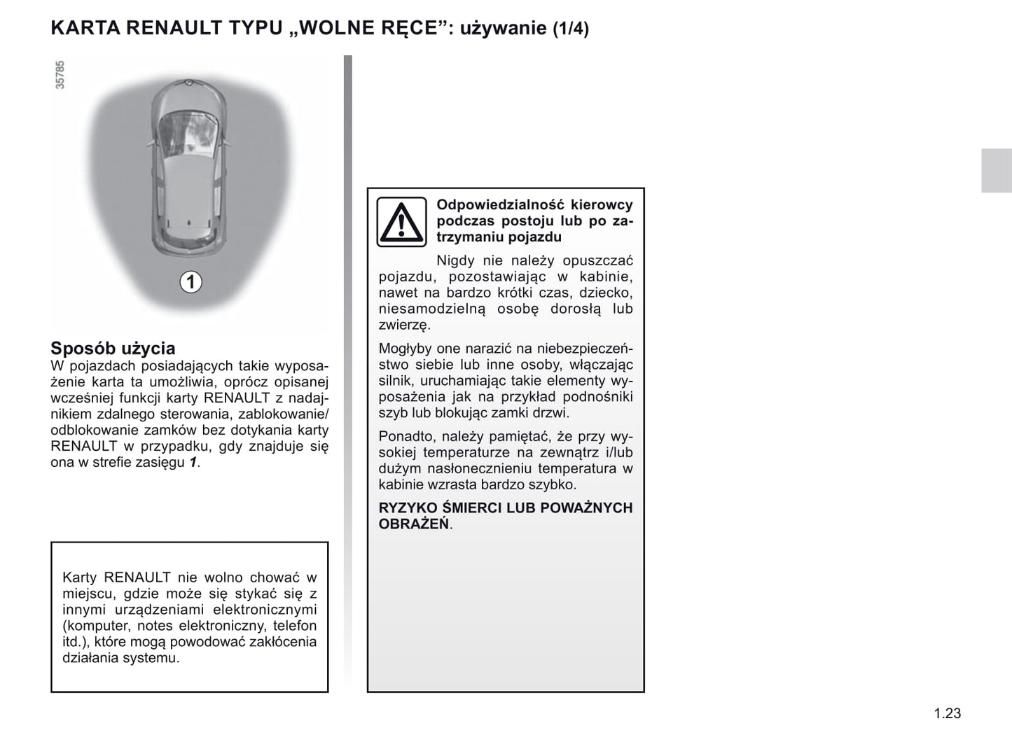 2018-2019 Renault Zoe Bedienungsanleitung | Polnisch