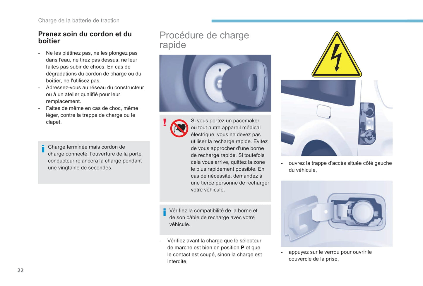 2017-2022 Peugeot Partner Electric/Partner Tepee Electric Owner's Manual | French