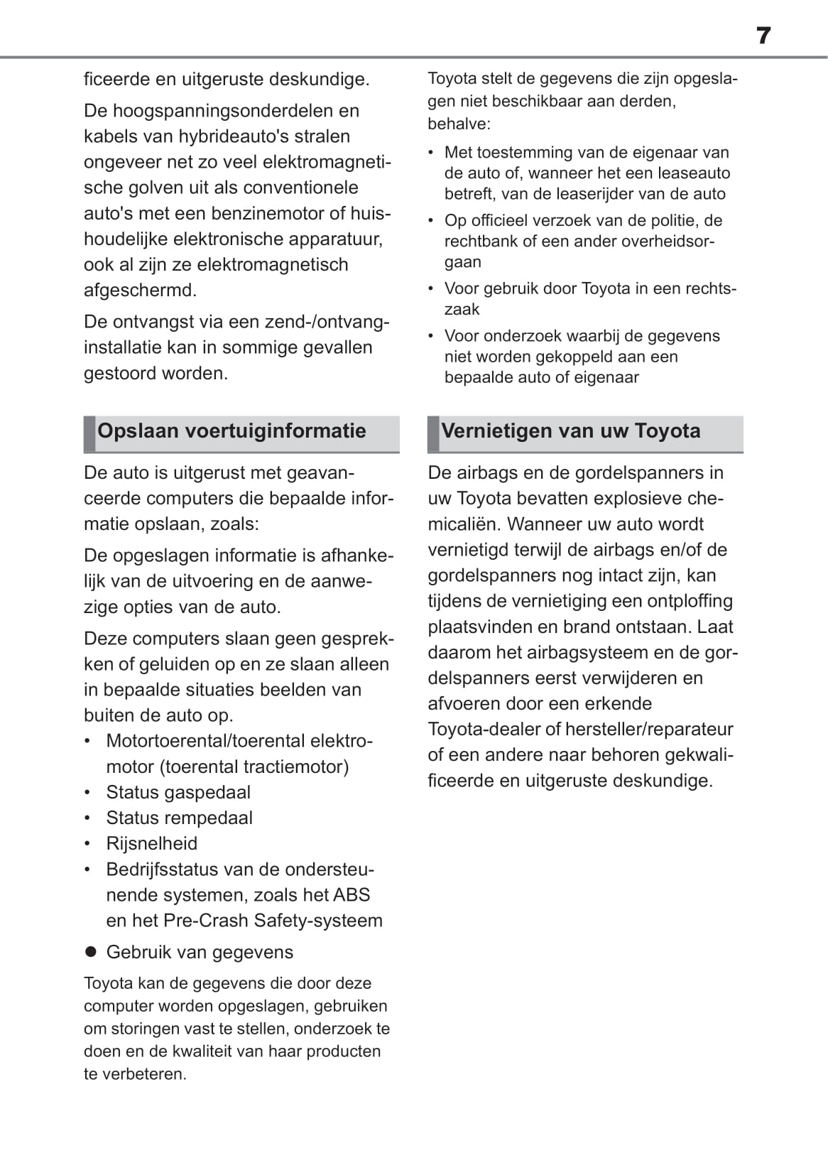2019 Toyota Corolla Sedan Hybrid Gebruikershandleiding | Nederlands