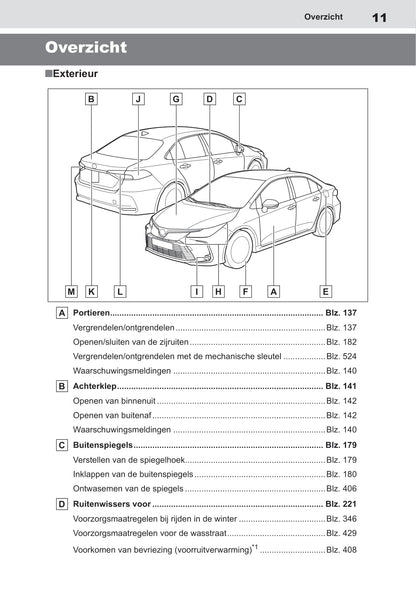 2019 Toyota Corolla Sedan Hybrid Owner's Manual | Dutch