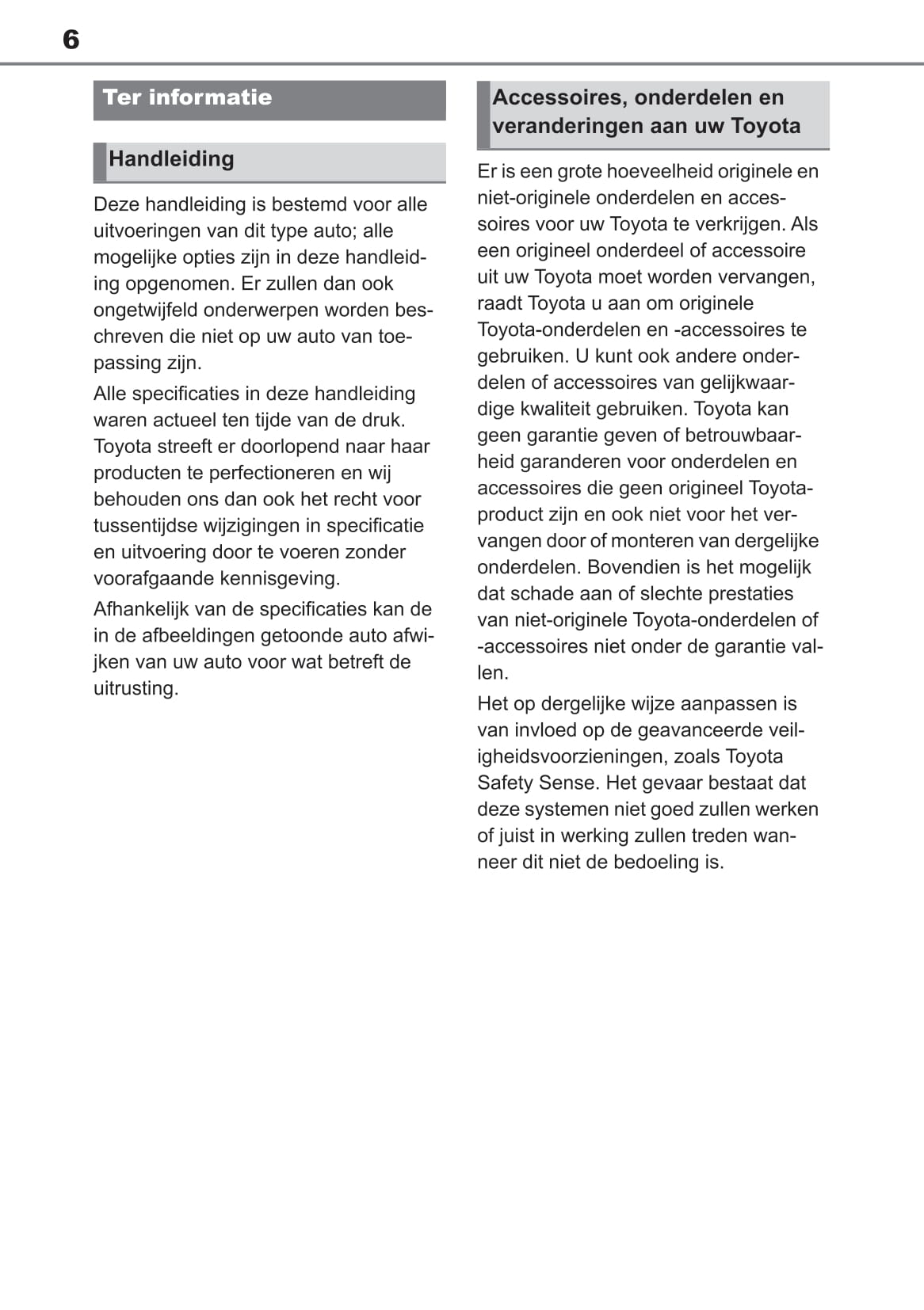 2020-2021 Toyota Yaris Bedienungsanleitung | Niederländisch