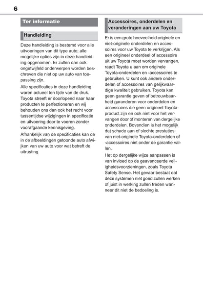 2020-2021 Toyota Yaris Manuel du propriétaire | Néerlandais