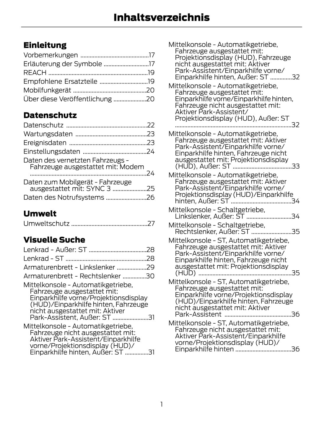 2021 Ford Focus Owner's Manual | German