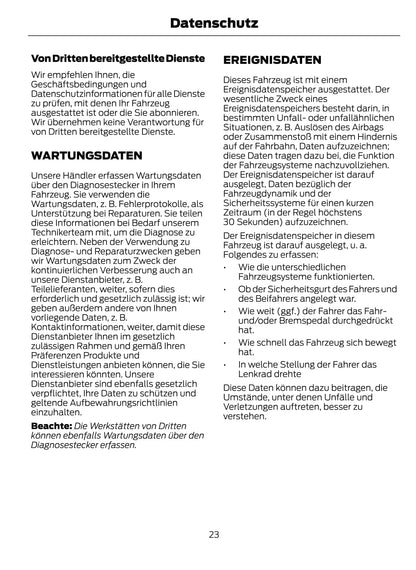 2021 Ford Focus Bedienungsanleitung | Deutsch