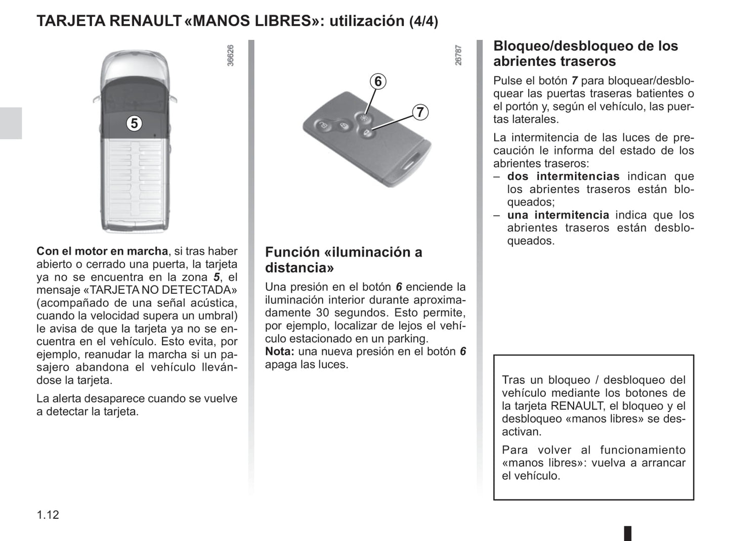 2018-2019 Renault Trafic Owner's Manual | Spanish