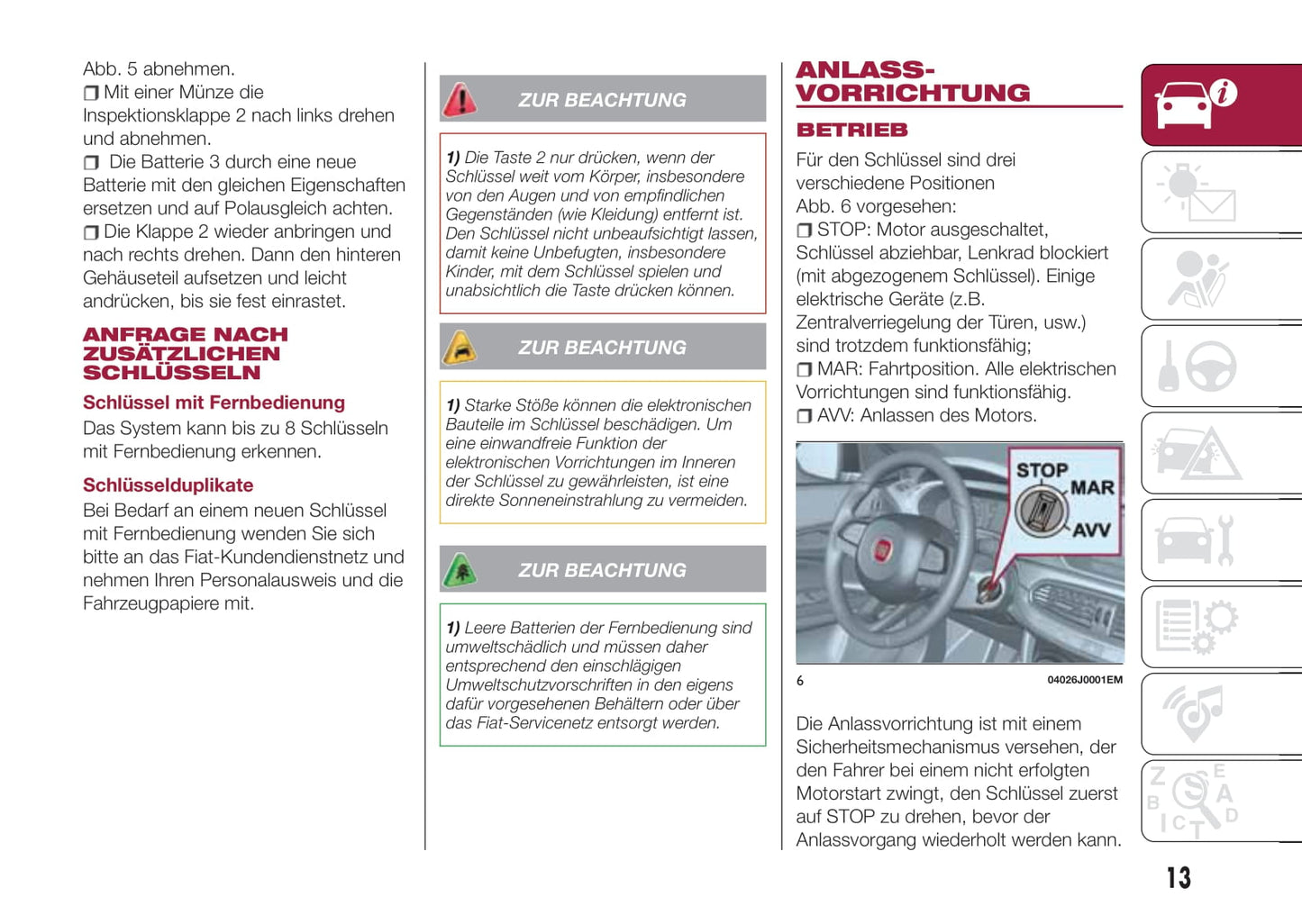 2017-2018 Fiat Tipo Bedienungsanleitung | Deutsch
