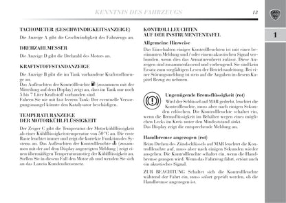 2011-2015 Lancia Delta Owner's Manual | German
