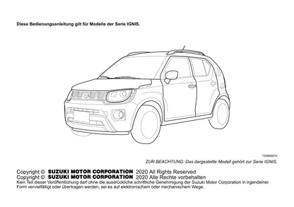 2020-2021 Suzuki Ignis Gebruikershandleiding | Duits
