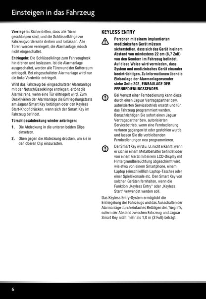 2008 Jaguar XF Owner's Manual | German