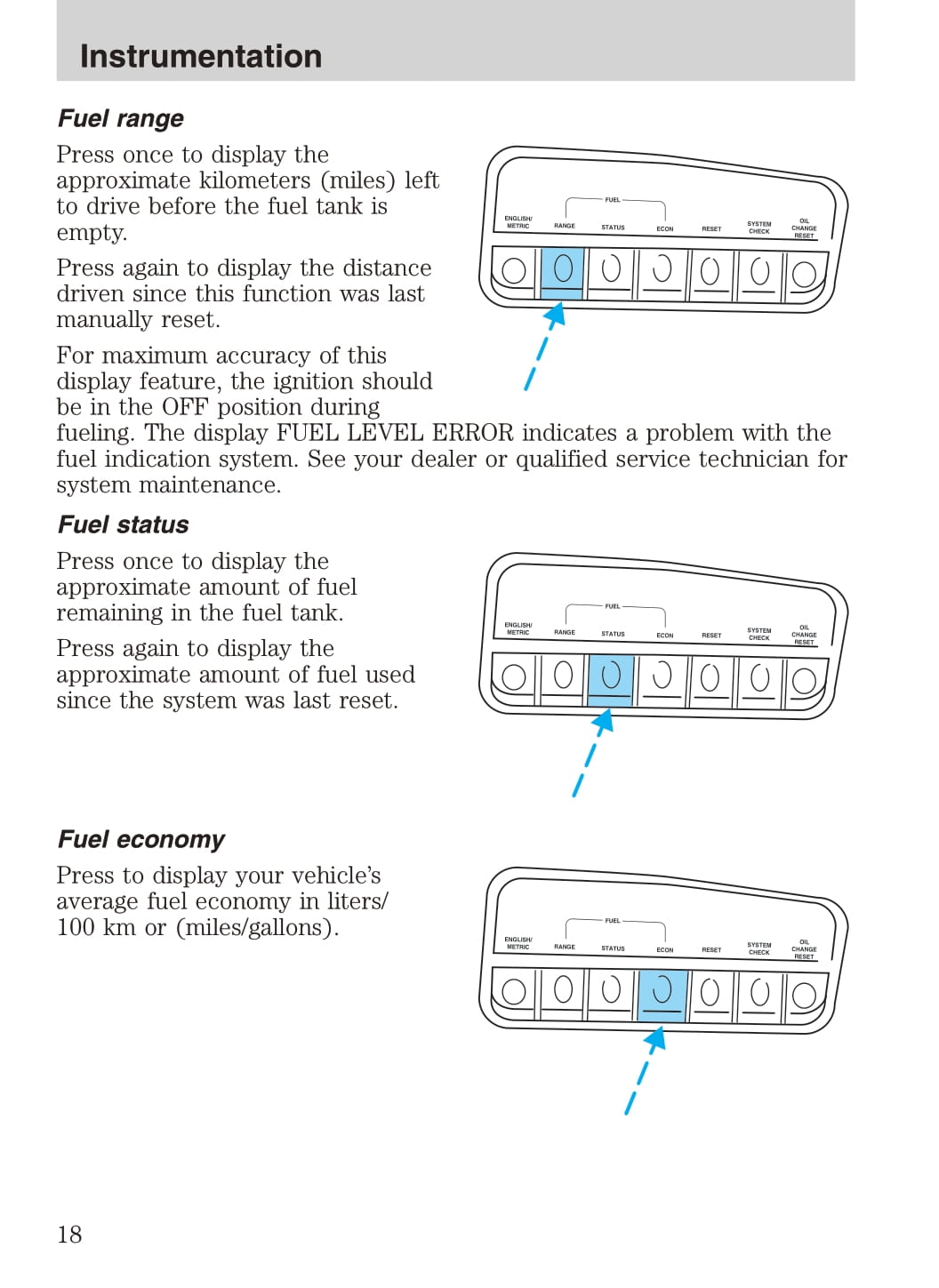 2001 Ford Explorer Bedienungsanleitung | Englisch