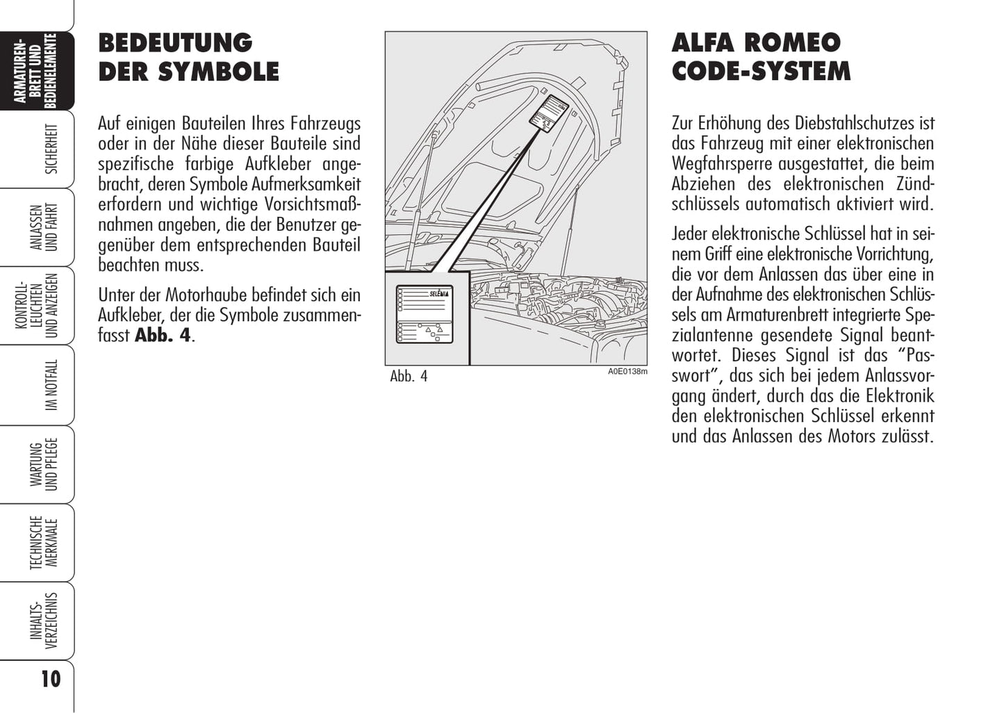 2008-2013 Alfa Romeo 159 Bedienungsanleitung | Deutsch