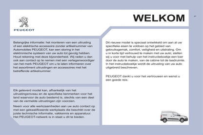 2012-2015 Peugeot Partner/Partner Electric Bedienungsanleitung | Niederländisch