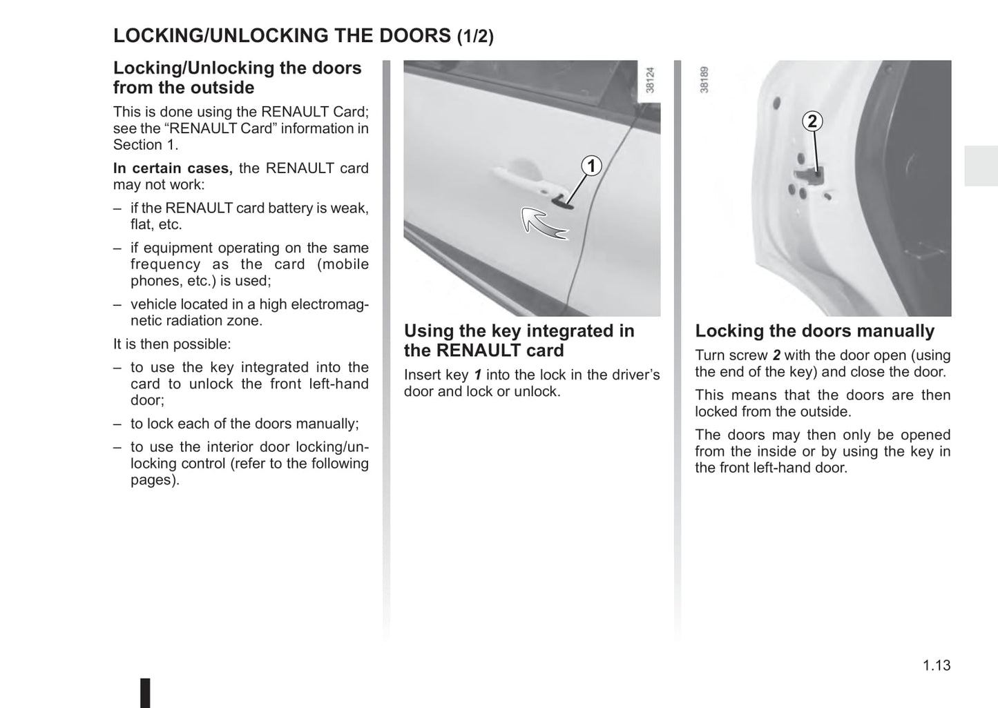 2015-2016 Renault Captur Bedienungsanleitung | Englisch
