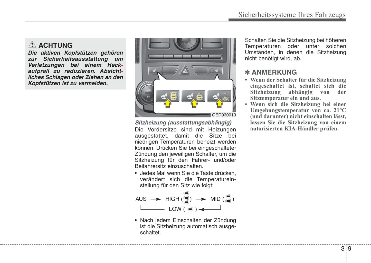 2010-2011 Kia Cee'd Owner's Manual | German