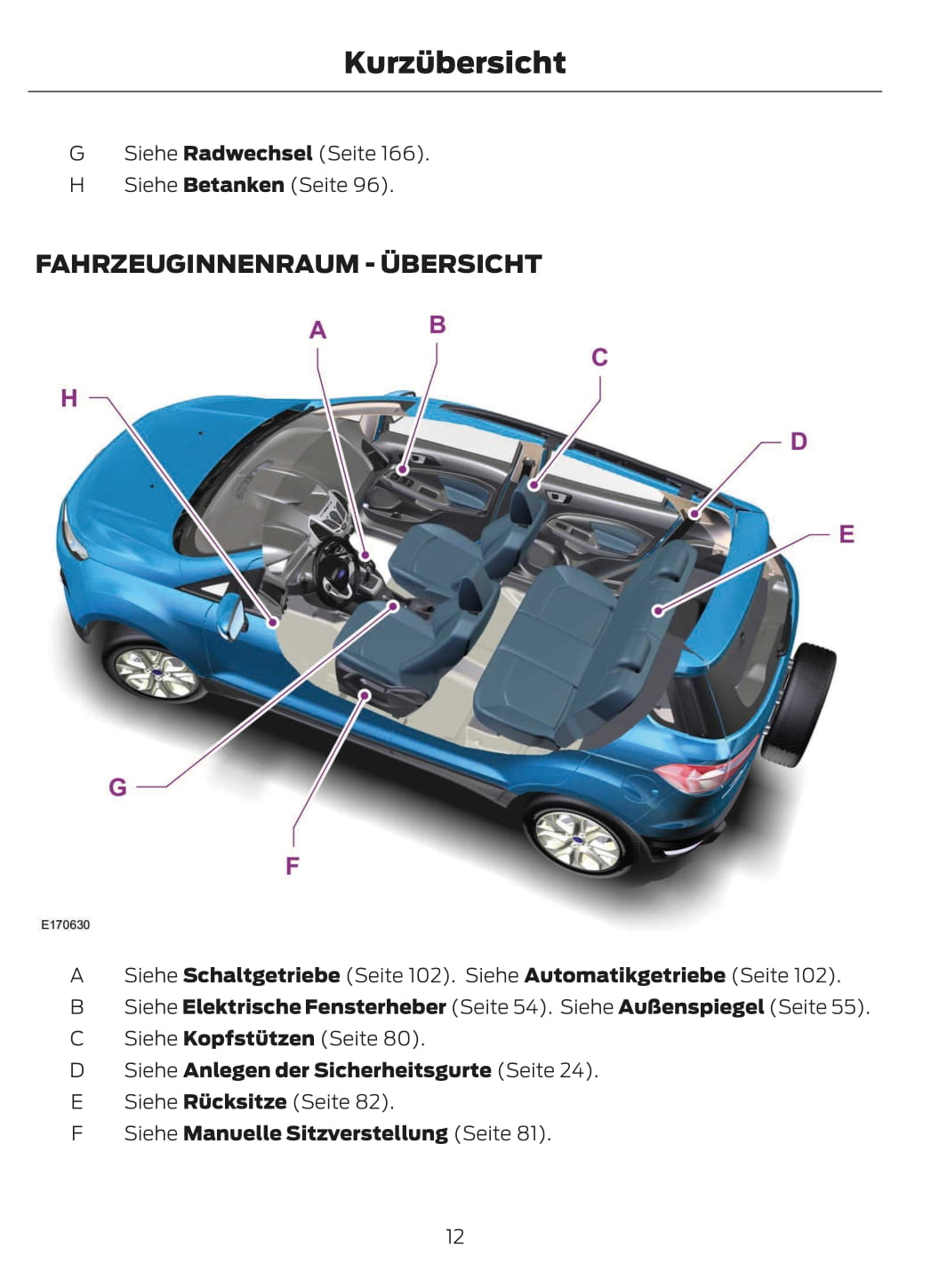 2013-2014 Ford EcoSport Bedienungsanleitung | Deutsch