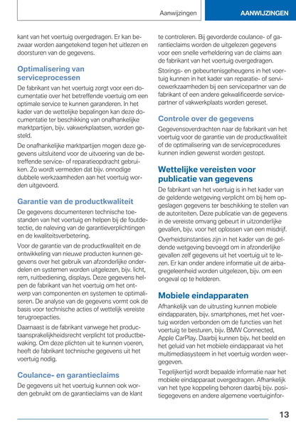 2020-2021 BMW 3 Series Owner's Manual | Dutch