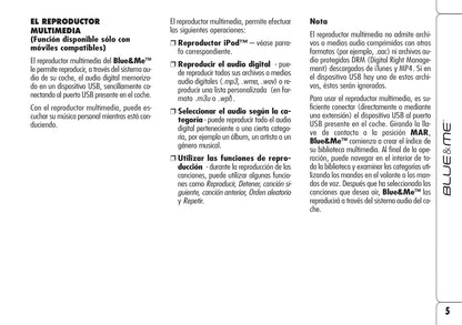 Alfa Romeo Blue&Me Instrucciones 2008 - 2011