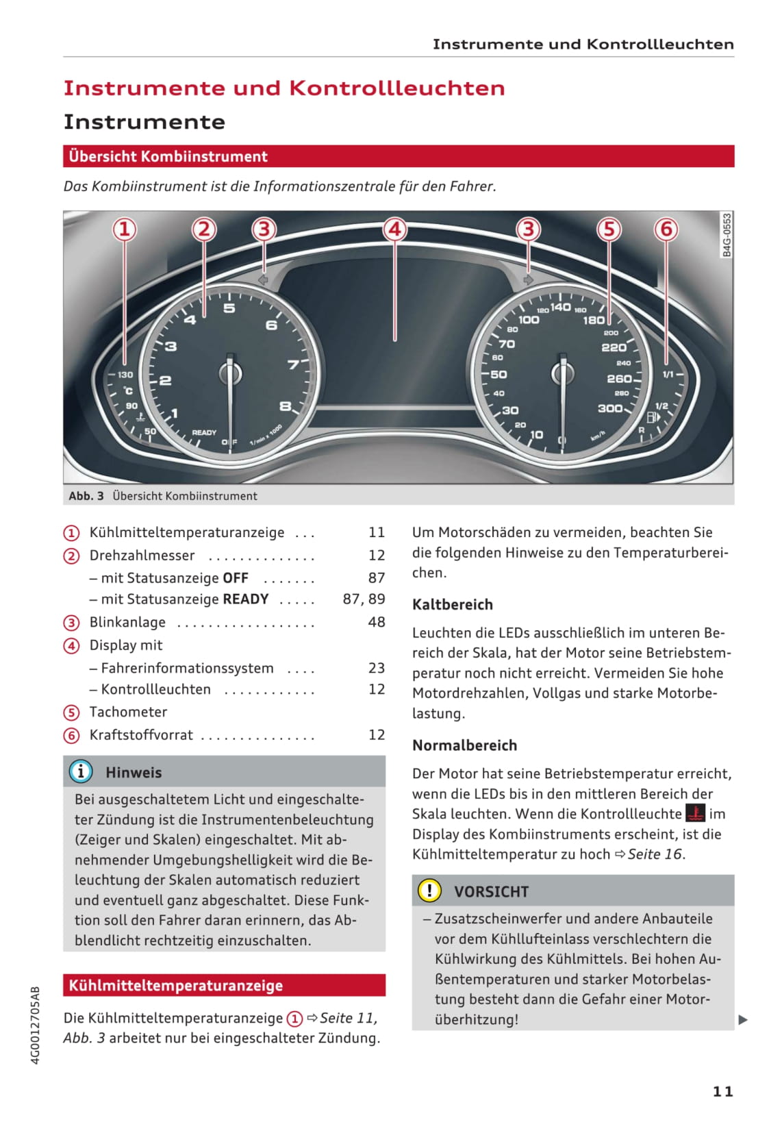 2014-2018 Audi A6 Avant/A6 Limousine/A6 allroad quattro/RS 6 Avant/S6 Avant/S6 Limousine Owner's Manual | German