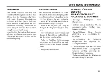 2005-2006 Kia Sorento Gebruikershandleiding | Duits