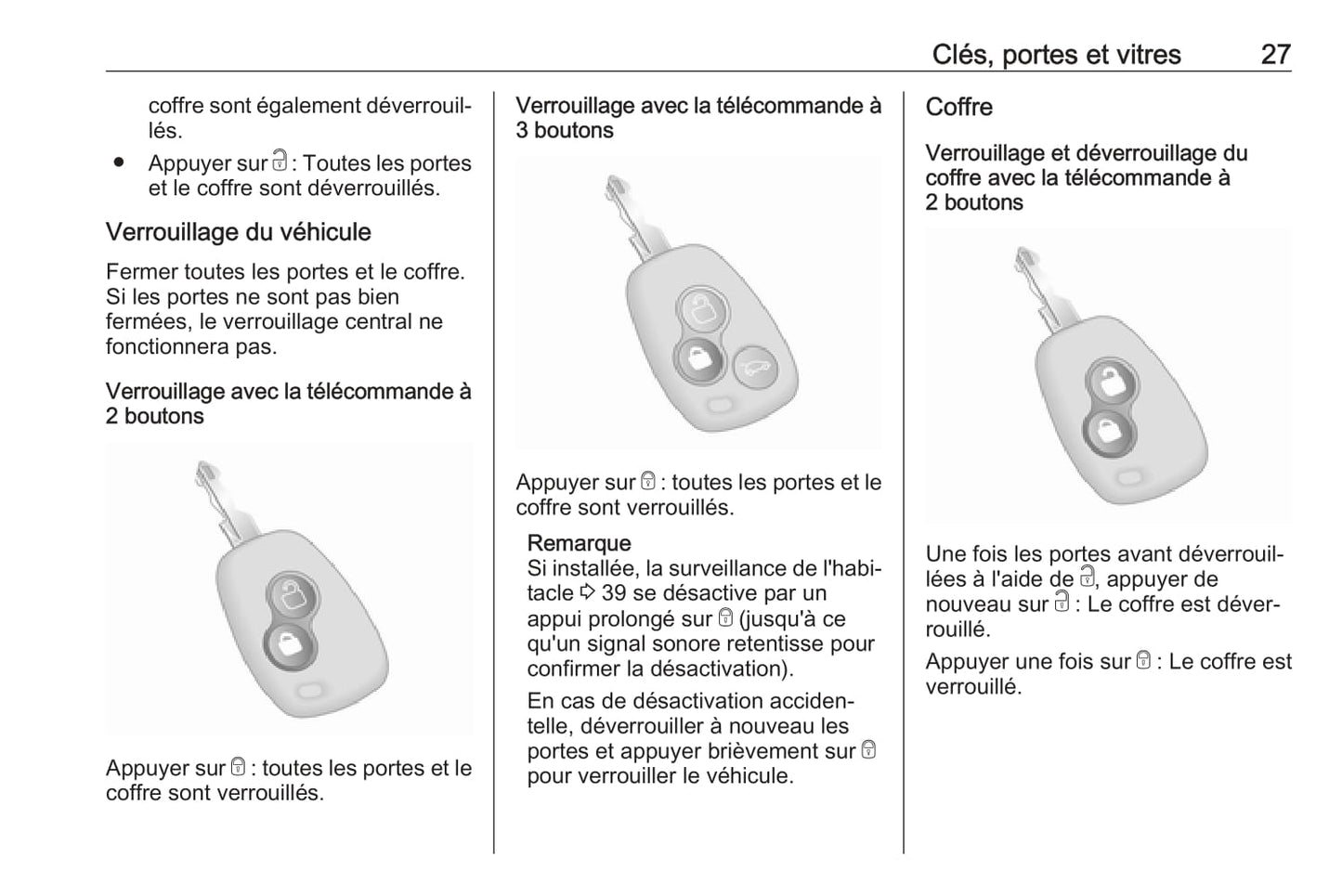 2018 Opel Movano Owner's Manual | French