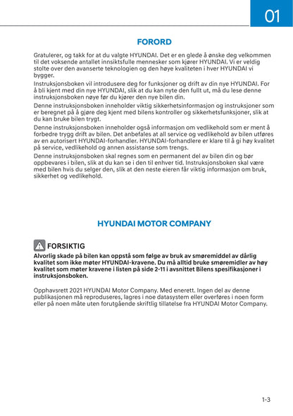 2021-2023 Hyundai Kona Manuel du propriétaire | Norsk