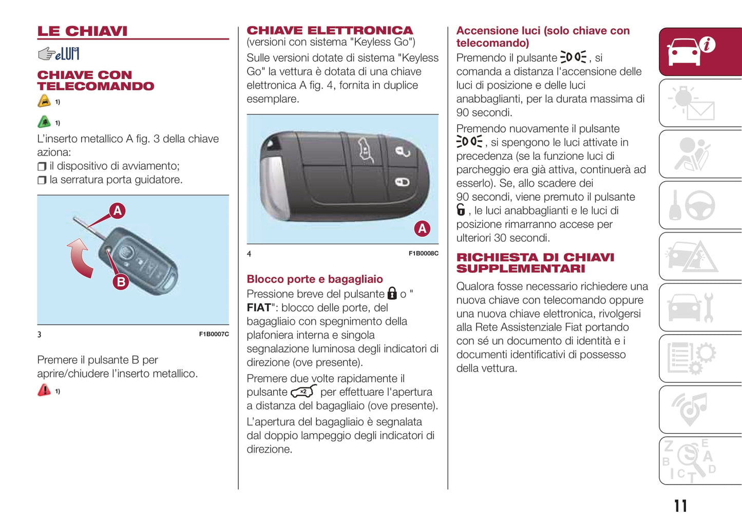 2017-2018 Fiat 500X Owner's Manual | Italian