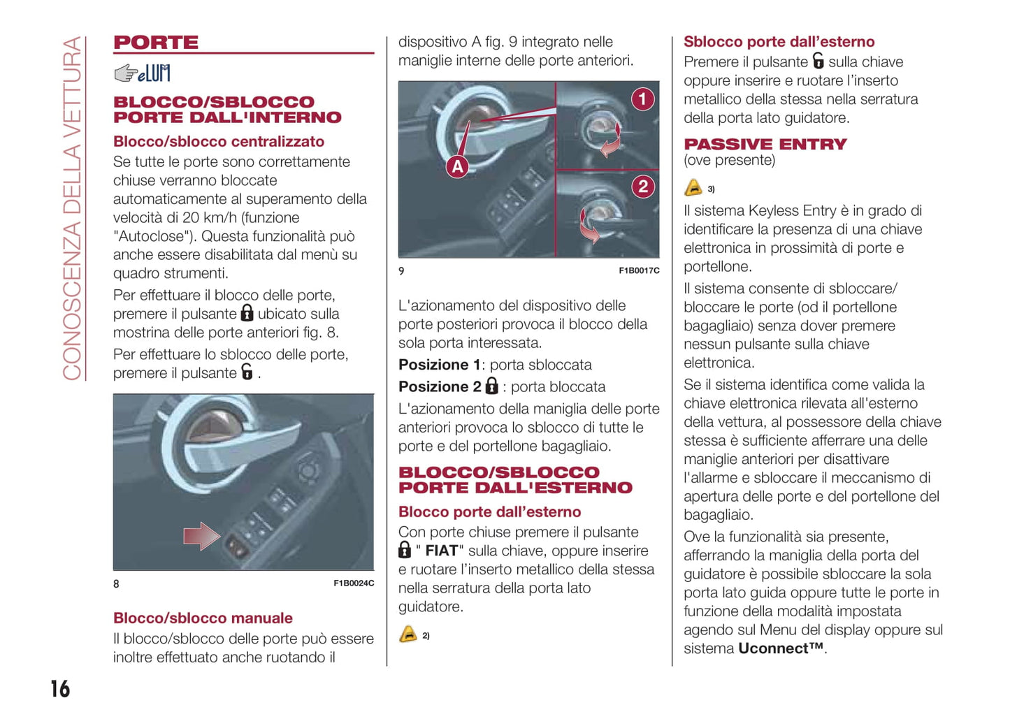 2017-2018 Fiat 500X Bedienungsanleitung | Italienisch