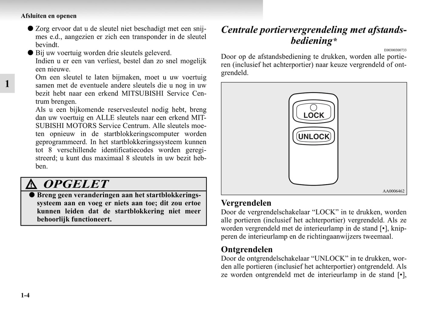 1999-2006 Mitsubishi Pajero Gebruikershandleiding | Nederlands