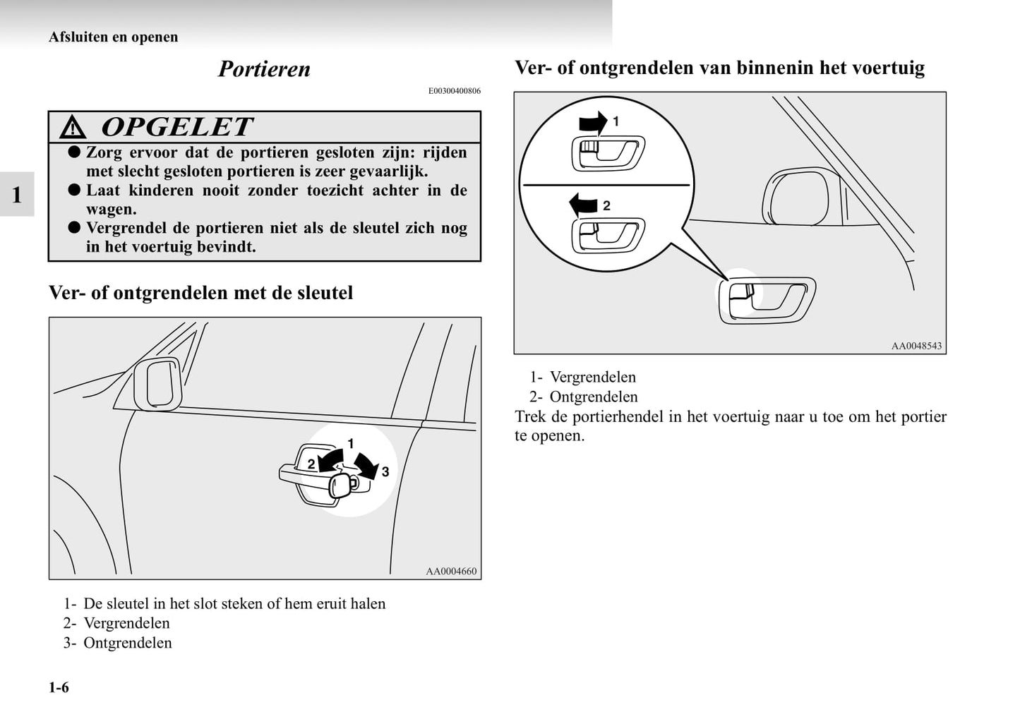 1999-2006 Mitsubishi Pajero Gebruikershandleiding | Nederlands