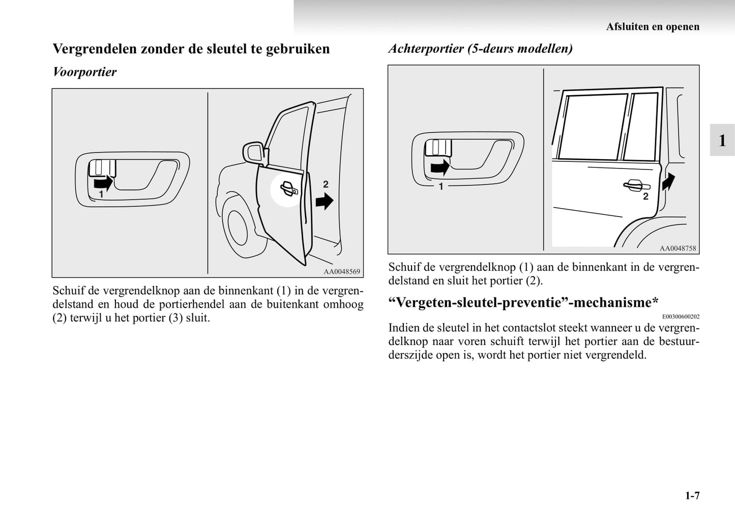 1999-2006 Mitsubishi Pajero Bedienungsanleitung | Niederländisch