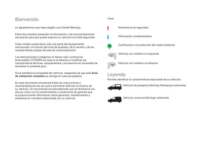 2017-2018 Citroën Berlingo/Berlingo Multispace Gebruikershandleiding | Spaans