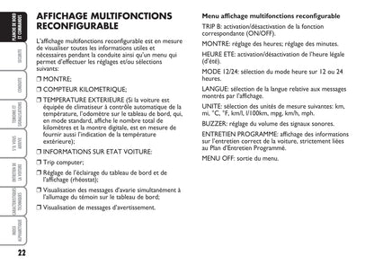 2007-2008 Fiat Multipla Owner's Manual | French