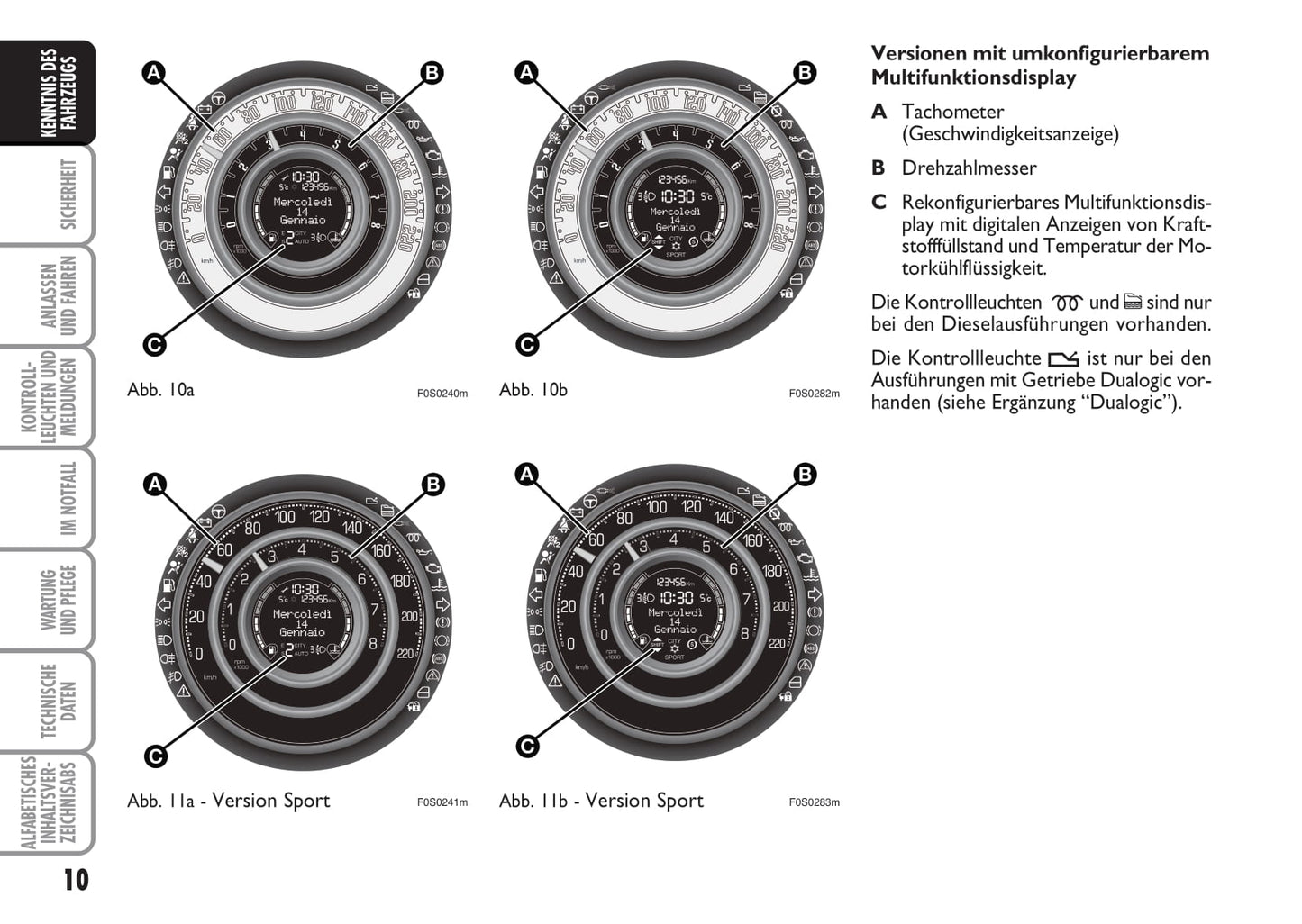 2009-2010 Fiat 500 Owner's Manual | German