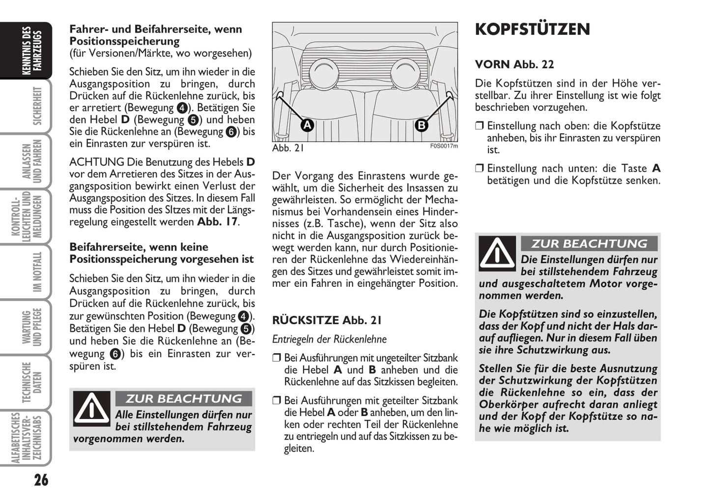 2009-2010 Fiat 500 Bedienungsanleitung | Deutsch