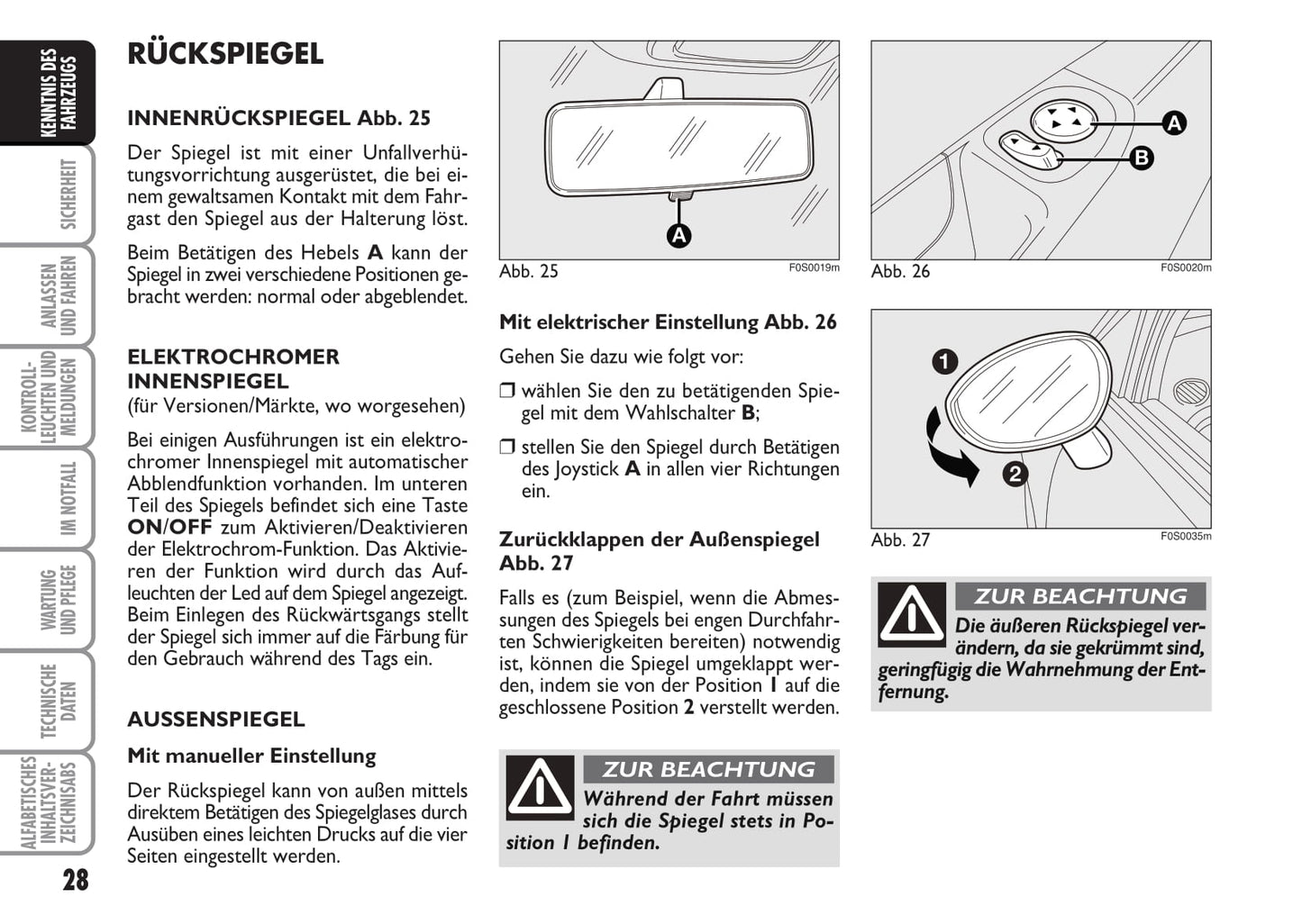 2009-2010 Fiat 500 Owner's Manual | German