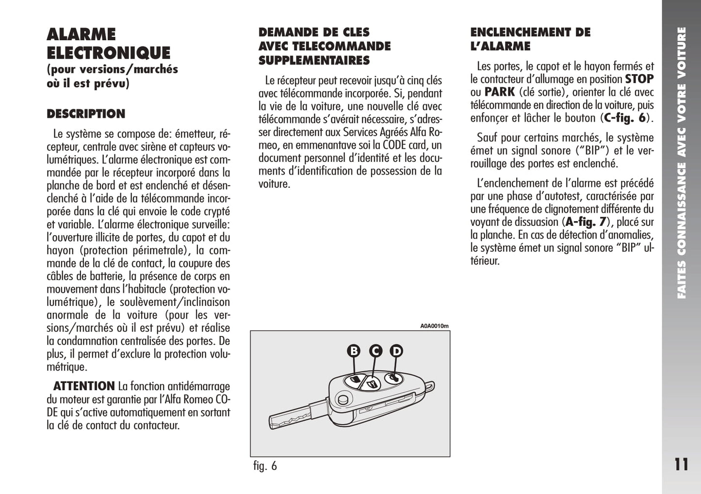 2005-2011 Alfa Romeo 147 GTA Owner's Manual | French